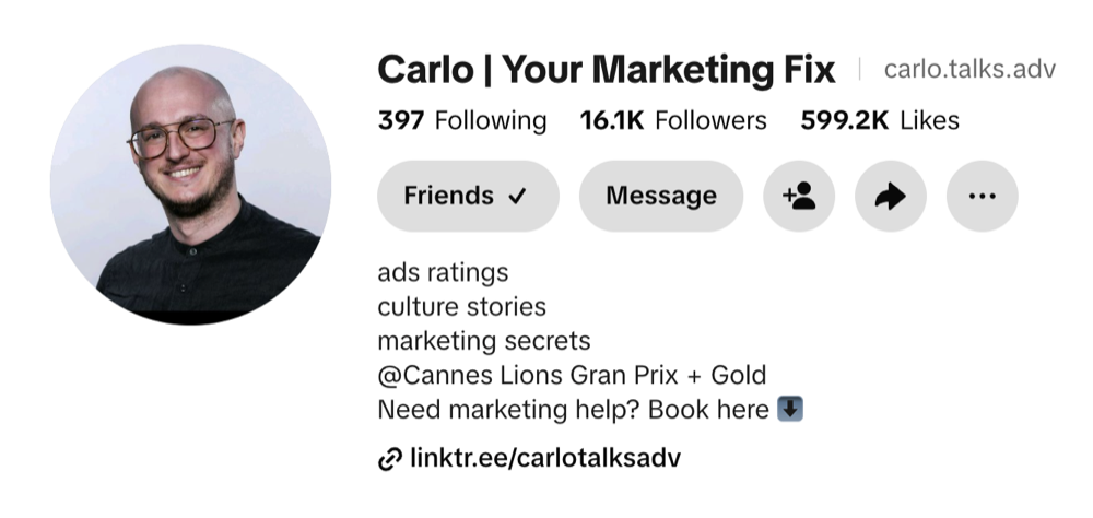 TikTok profile